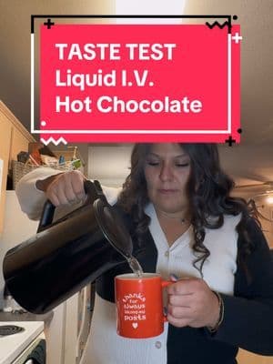 Taste test the new Hot Chocolate Electrolyte drink from @Liquid I.V. with my husband and I! ☕️ #tastetest #liquidivpartner #liquidiv #prpackage #prunboxing