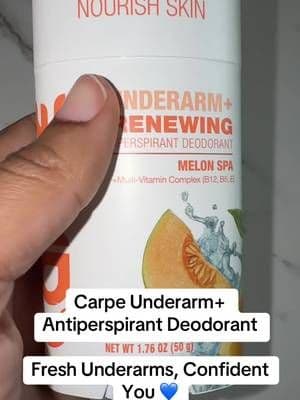 Stay dry and confident with Carpe Underarm+ Antiperspirant Deodorant. This dermatologist-tested formula helps control sweat while soothing and caring for your underarm skin. #TikTokShop #Carpe #Deodorant #SweatCare #BodyCare