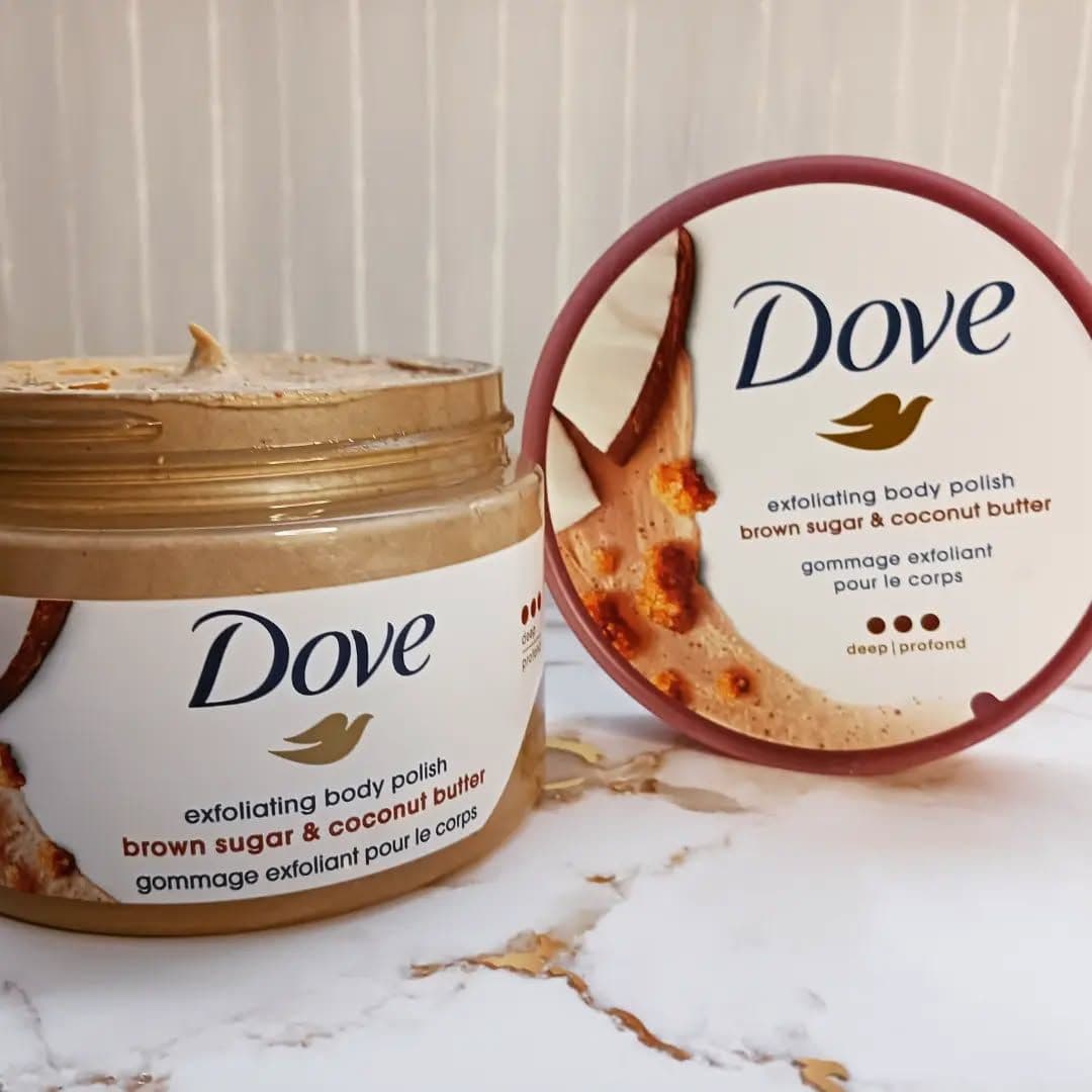 Have you tried Dove exfoliating body polish?
This body scrub smells amazing without being overpowering!
Washes away dead
