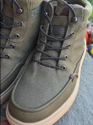 I was perfectly capable of going about my day without another pair of boots. And yet, here we are. 🙃 That waxed finish gives these Hey Dudes the perfect worn-in, rugged look without being too outdoorsy. They're the kind of boots you can throw on with jeans or leggings and make a simple outfit look instantly more put together. I'm loving the green, and right now only black and green are available! 👀 #tiktokshopfalldealsforyou #heydude #fallboots #olivegreen #casualstyle @HeyDude