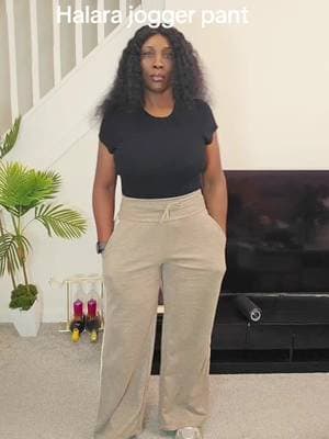 This jogger pant is highwaisted, tall girl friendly, comfortable and hides my mummy pouch #joggerpants #activewear #comfywear #halara #tiktokmademebuyit