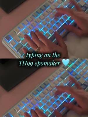 @Epomaker Keyboard TH99 🩵🦋💙 tri-mode, RGB, and way too satisfying not to share 🩶⌨️ Comes with creamy jade switches 🫧 Epomaker will be having a huge sale for Black Friday, you need check it out 🤭 #TikTokBlackFriday #tiktokshopdeals #mechanicalkeyboard #asmrtyping #epomaker