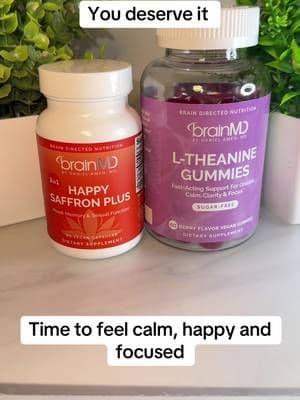 BrainMD Happy Saffron + L-Theanine Bundle Mood low, mind racing?? 😩 Bundle = calm + mood boost 💛✨ Feel balanced 🙌 #tiktokshop #tikmademebuyiy #moodboost #stressrelief #mentalwellness