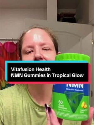 A simple gummy option for your wellness routine. 💖 @Vitafusion Health NMN Gummies in Tropical Glow are vegan gummies ma