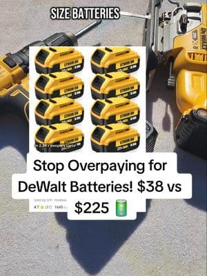 Stop Overpaying for DeWalt Batteries! $38 vs $225 馃攱 #DeWaltTools #BatteryHack #PowerToolTips #DIYer #ContractorLife #ToolDeals #HomeImprovement #DeWalt20V #PowerToolBatteries #ToolHacks #SaveMoney #WorkSmart #HandymanTips #ConstructionLife #ToolReview #AmazonFinds #BudgetTools #DeWaltAlternative #DeWaltCompatible #ToolAddict