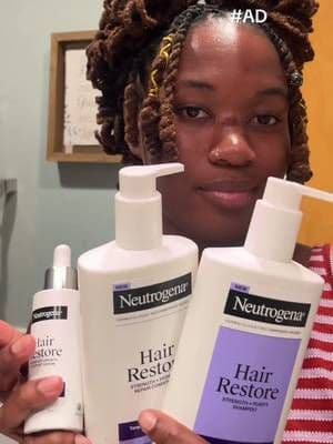 #AD healthy hair starts at the root & @Neutrogena has you covered with their new Hair Restore line! 🫧 #HairRestore #amazonfinds #locs #locstylesforwomen