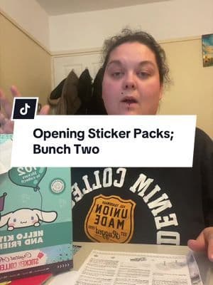 Opening Sticker Packs; Bunch Two #tiktokmademebuyit #sanrio #springdeals #hellokittystickers #openingstickerpacks