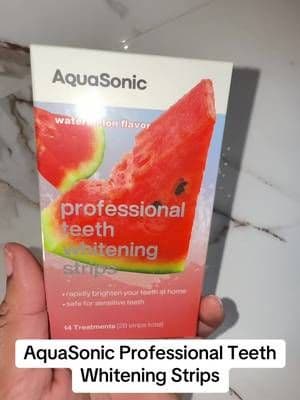 AquaSonic Professional Teeth Whitening Strips bring a watermelon twist to an at-home whitening routine. Definitely more fun than the usual mint-everything situation. ✨ #AquaSonic #WhiteningStrips #TeethWhitening #SmileCare #TikTokShop