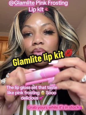 @Glamlite pink frosting lip kits smell sooo good and moisturizes my lips instantly! I love the ombré effect that this lip kit gives!!! My favorite lip kit so far! Grab yours today! Thank me later 💋#glamlitecosmetics #pinkfrostinglipkit #lipkit #tiktokshopmusthaves #lipgloss