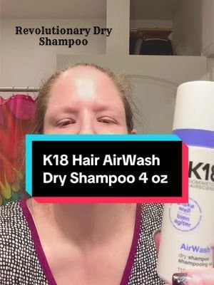 Some days washing ALL of this hair is simply not on the schedule. 😂💖 @K18 Hair AirWash Dry Shampoo 4 oz is designed to