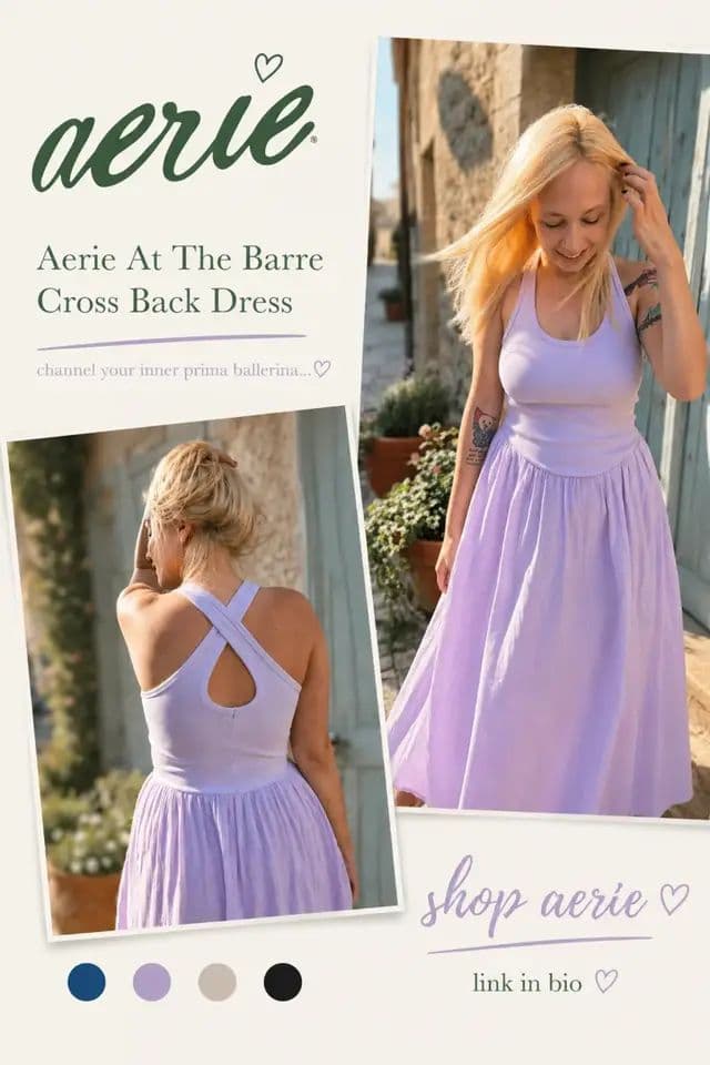 #ad ๐๐ so excited I finally got my new dress from @aerie ๐ชปโจ This dress is so soft, comfy, and easy to wear ๐ค Iโm especially loving the crossback detail because it makes the dress feel extra cute and flattering ๐ซ I purchased it with an Aerie gift card I won in a contest ๐ now I want it in all 4 colors ๐ญโจ Shop my look through the link in bio ๐๏ธ #aeriefav ๐ฅฐ #aerierealmakers ๐ฝ๏ธ #myaerielook ๐๏ธ