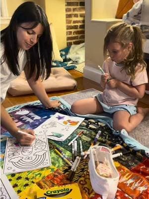 #sponsored Letting her creativity run wild for kindergarten without stressing over the mess! 🎨✨ Crayola Ultra-Clean Washable Markers wash right off skin, clothes, and walls. A total back-to-school must-have! 🖍️💛 #crayolaultraclean @Crayola