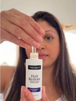 #Ad Hair shedding has been something I’ve struggled with for quite a while, but adding the NEW @Neutrogena Hair Restore Advanced Growth Support system along with their shampoo and conditioner has been a game changer!Such an easy add to my hair routine as a busy toddler mom. Get yours at @Walmart ! #HairSerum #Neutrogena #MomsOfTikTok #fyp