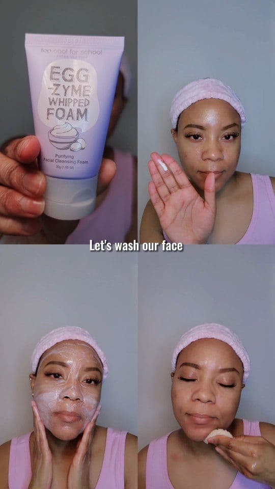 I know ya'll had some questions about the Eggzyme Whipped Foam Purifying Facial Cleansing Foam from @toocoolforschool.us