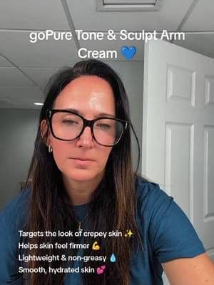 This is the goPure Tone & Sculpt Arm Cream, and I've started making it part of my daily skincare routine. I love that it