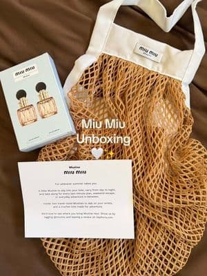 Receiving @Miu Miu is a dream come true 😍🤍✨ thank you so much Miu Miu! #GiftedbyMiuMiuBeauty #miumiufragrance #miumiuunboxing #microinfluencer #prunboxing