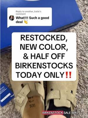 Replying to @another_katie RUN! The half off Birkenstock sale was extended for one more day! 🏃🏼♀️✨🫶🏻 so perfect for Spring!! 🌸🌷 #birkenstocks #birkenstock #birkenstockclogs #birkenstockboston #birkenstockbostons #tiktokshopmademebuyit