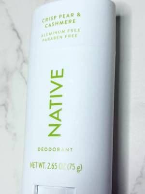 I received this product for free from @influenster and @Native in exchange for my honest review. ๐ The Native Crisp Pear & Cashmere Deodorant Stick is a fantastic product! With just six simple ingredients, it offers a clean and refreshing option for your daily routine. I appreciate that itโs free from aluminum, parabens, and phthalates, making it a healthy choice for my skin. Plus, the fragrance is perfectly balanced โ light and inviting without being overpowering. #complimentary #GiftedbyNative #deodorant #fyp #CrispPearCashmereDeoStick