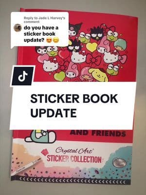 Replying to @Jade L Harvey STICKER BOOK UPDATE!! @Craft Buddy UK #tiktokmademebuyit #springdeals #hellokittystickerbook #hellokittystickers #sanrio