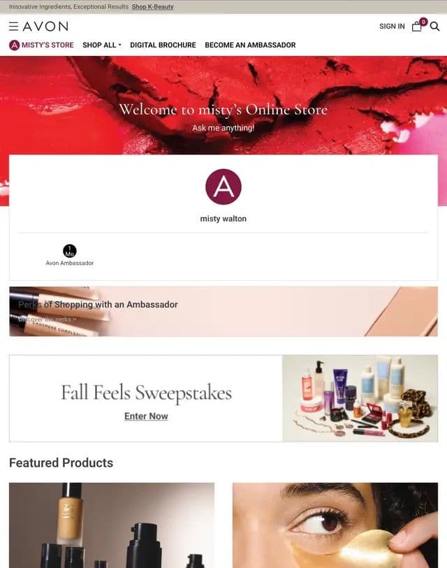 I grew up watching my grandma by the little cars that had cologne in them and other stuff from Avon, and here I am becoming an ambassador for them. If anyone is interested, link will be in here for my store! https://www.avon.com/brochure?utm_source=emar&utm_medium=em&c=RepComm&s=$cname$&otc=rp_welcome_trigger&utm_campaign=rp_welcome_trigger&rep=mwalton6848