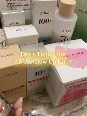 Unboxing the ANUA Glow Up in a Week Kit—so excited to try this! This set includes Niacinamide & Alpha-Arbutin (for brightening), Rice Powder (for gentle exfoliation), Hyaluronic Acid & Collagen (for hydration), and a PDRN Cream + Retinol Eye Cream (to support skin’s appearance). This is Day 1 of me using it—I’ll keep you posted on my experience. If you’ve been curious, I tagged it here so you can check it out. #ANUA #GlassSkinRoutine #KBeautyGlow #TikTokShopFinds #evolvewithdrjnicole