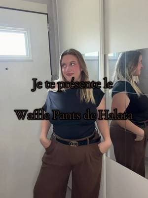 Vraiment ce pantalon je le porte toute les semaines, je ne peux plus m’en passer 🫶🏻 ça vous dit je vous fait plusieurs look avec ce pantalon ? 🤎 #halara #halarafr #halarapantalons #tiktokshop #linenpants
