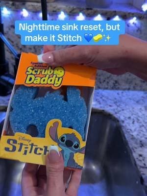 The Scrub Daddy Stitch Collection makes cleaning way too cute! Ending the night with a clean sink just hits different. 😍🫧 #TikTokShop #ScrubDaddy #StitchCollection #DisneyStitch #NighttimeReset