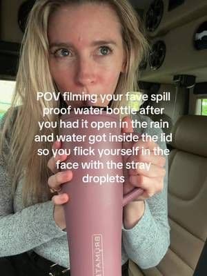 Note to self, dry off lid after leaving bottle in rain… regardless, love my @BrüMate era flip #giftedbybrumate #brumate #waterbottle #emotionalsupportwaterbottle #hydrate