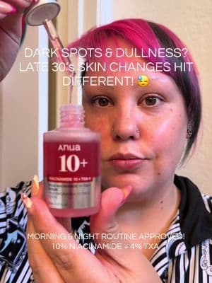 Late 30s skin is definitely changing, and this Anua Dark Spot Correcting Serum has been such a good addition to my skincare routine ✨ Lightweight, hydrating, and perfect for helping visibly improve uneven skin tone, dullness, and dark spots without feeling heavy or sticky. Mature skin friendly and easy to layer into any skincare routine 💕 #anua #tiktokshopsparkcreator #tiktokshopstockup #tiktokshopcreatorpicks #skincare