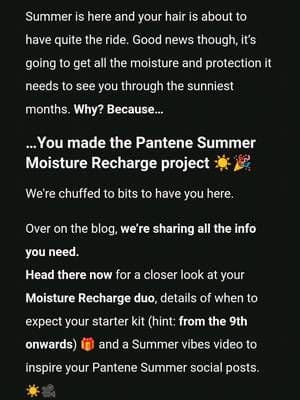 AD So happy I have made the Pantene Summer Moisture Recharge Project ๐ @Pantene UK @trnd UK #ad #panteneuk #trnduk #haircare