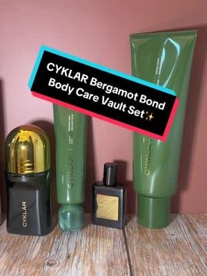 Your shower-to-signature-scent lineup 💚✨ CYKLAR’s Bergamot Bond Vault pairs body wash, body cream, hand cream, mandelic acid deodorant, and perfume oil in one fragrance-layering routine. Bright citrus meets soft musk and warm woods! @CYKLAR #Cyklar #cyklarbergamotbond #vaultset #bfcm #tiktokshopfalldealsforyou