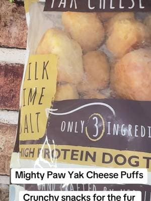 Mighty Paw Yak Cheese Puffs are crunchy dog treats made for snack time, training rewards or simply because somebody has been a very good dog. 😂🐾 #MightyPaw #YakCheese #DogTreats #DogTok #TikTokShop