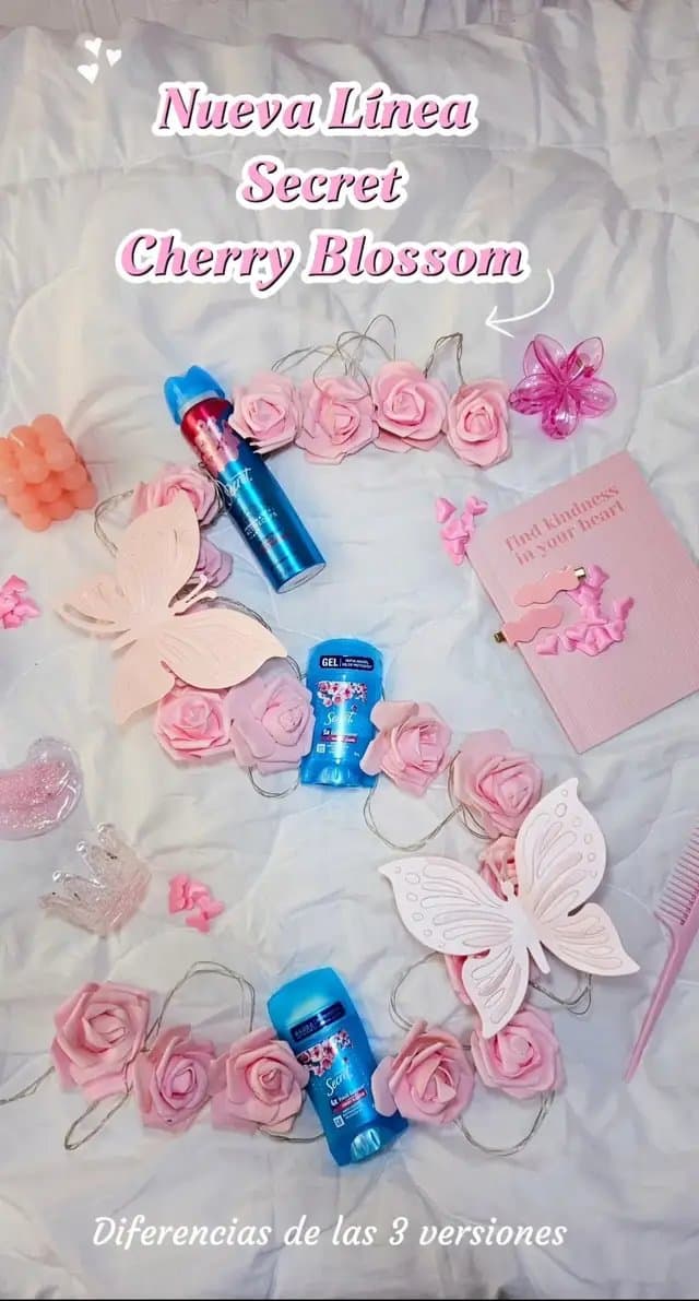 Amé esta nueva línea Cherry Blossom 🌸 de Secret , mi favorito es la presentación en Gel, me enamoré de su frescura floral con toques frutales que me dura todo el día. Todos te dan una protección de hasta 24 horas y no dejan manchas al aplicar. y tú? cuál usarías? #cherryblossomsecret #publicidad #girly #pink #cherryblossomfm NSOC36402 - 24CO - SPRAY NSOC20860 - 20CO - GEL NSOC 38994 - 25CO - BARRA "Basado en testosterona con bacterias S.epidermis , S.hominis , C.mucifaciens and C.Tuberculostearicum@For_Me @Secret Desodorantes