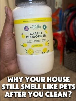 Girl we not finna have the house smelling like nothing but pets and yesterday’s mess 😭🍋🧹 Let’s get these carpets smel