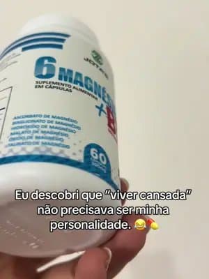 6 tipos de magnésio + B12 em um só produto: praticidade para quem quer organizar melhor a rotina de suplementação sem ficar com mil potinhos espalhados pela casa. ✨ #tiktokshopbr #fyp #magnesio #b12 #vitaminab12