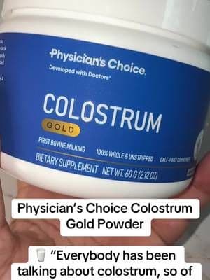Physician’s Choice Colostrum Gold is a powdered colostrum supplement designed to support gut and immune health. Just mix it into your daily routine and you’re good to go. #Colostrum #PhysiciansChoice #GutHealth #WellnessSupplements #TikTokShop
