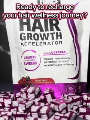 Force Factor Hair Growth Accelerator. Your hair needs a boost too. 😄 easy and convenient. Individually wrapped chews with Lustriva #hairjourney #hairwellness #hairhealth #ad #forcefactorpartner @Force Factor