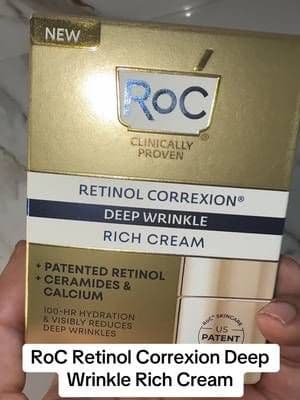 A rich retinol face cream designed to visibly smooth the appearance of fine lines and wrinkles while moisturizing skin. #RoCSkincare #Retinol #MatureSkin #AntiAgingSkincare #TikTokShop
