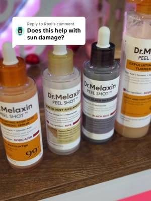 Replying to @Roxi Dr Melaxin’s peel shot with tumeric and Kojic Acid are perfect for sun damage! #tiktokshopblackfriday #newfunpicks #tastemakersmiami #ttssoutheast #superbranddaybfcm